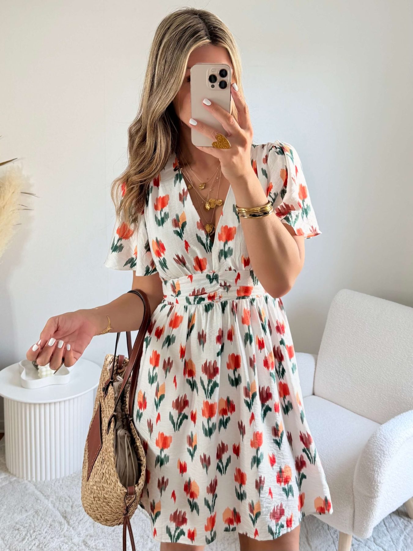 Robe courte fleurie -Ilona
