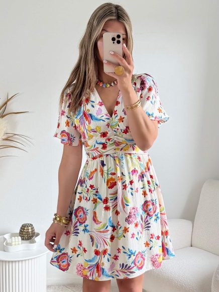 Robe courte colorée – Angy
