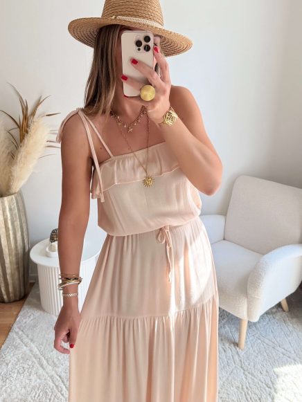 Robe bohème beige – Olympe