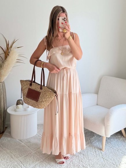 Robe bohème beige – Olympe