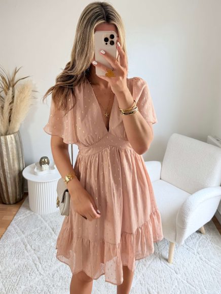 Robe nude dorée – Molly