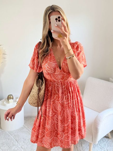 Robe courte orange – Dakota