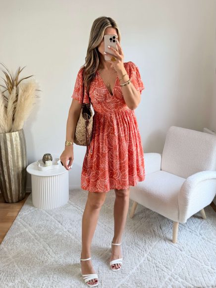 Robe courte orange – Dakota