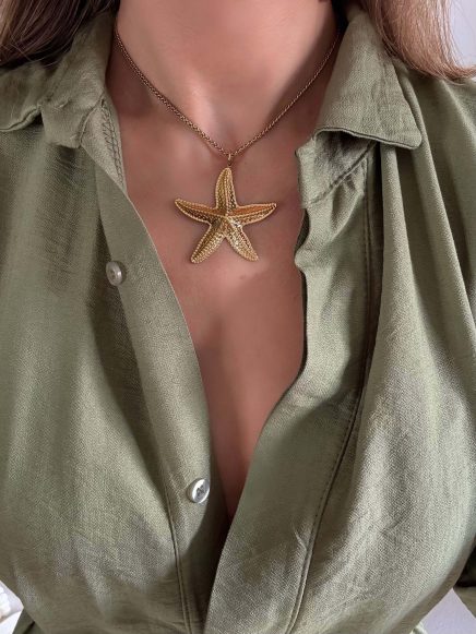 Collier doré – étoile de mer