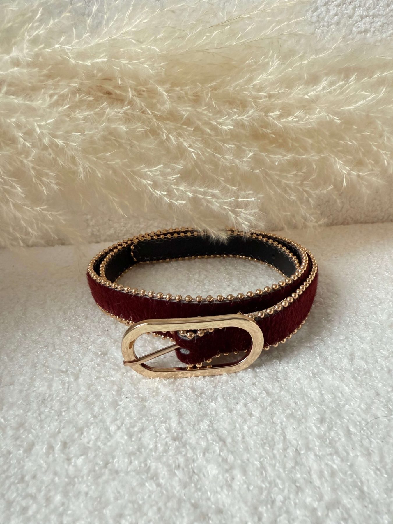 Ceinture bordeaux et dorée - Linsay