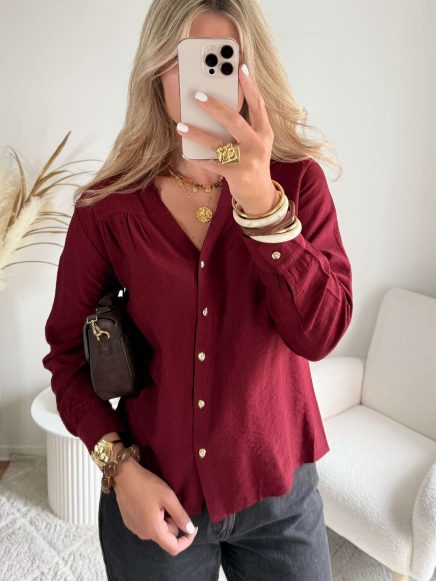 Chemisier bordeaux – Gilda