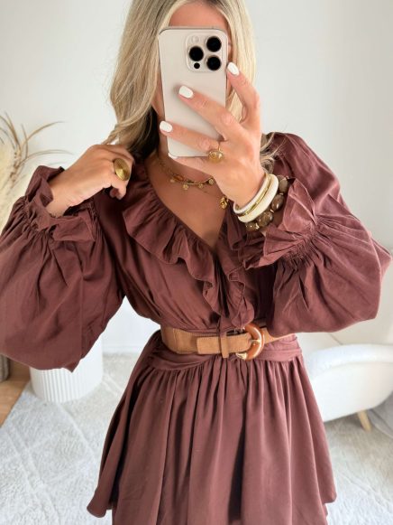 Robe bohème marron – Kessy