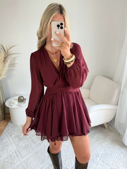 Robe courte bordeaux – Cali