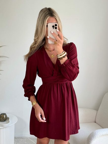 Robe courte bordeaux – Margot