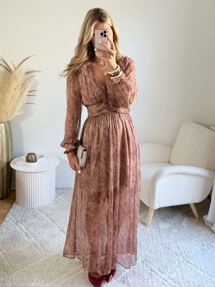 Robe longue irisée – Jade