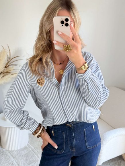 Chemise rayée bleue – Fily
