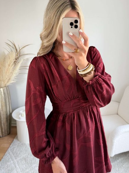 Robe courte bordeaux – Laly