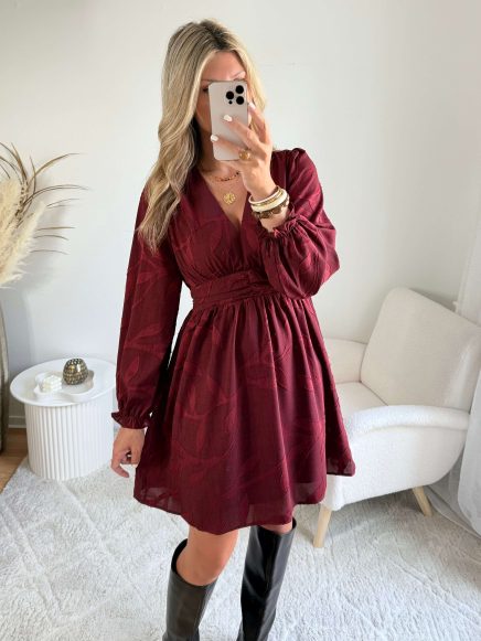 Robe courte bordeaux – Laly
