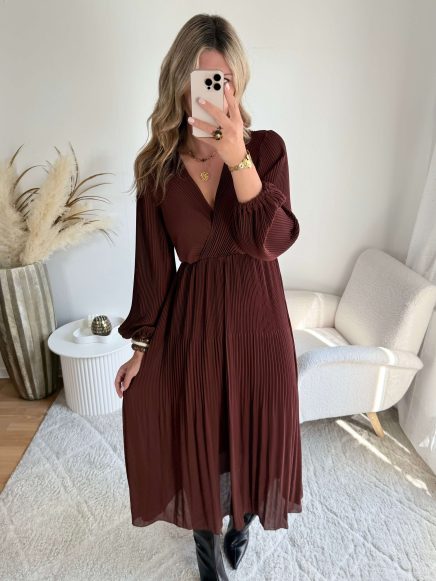 Robe longue chocolat – Sienna