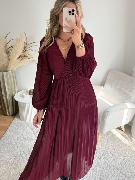 Robe longue bordeaux – Sienna