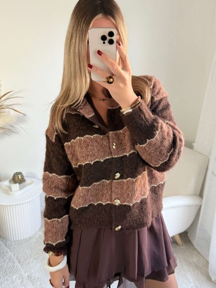 Cardigan boutons dorés – Ennio
