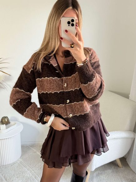 Cardigan boutons dorés – Ennio