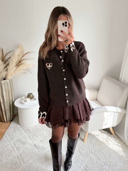 Gilet marron léo – Marvy