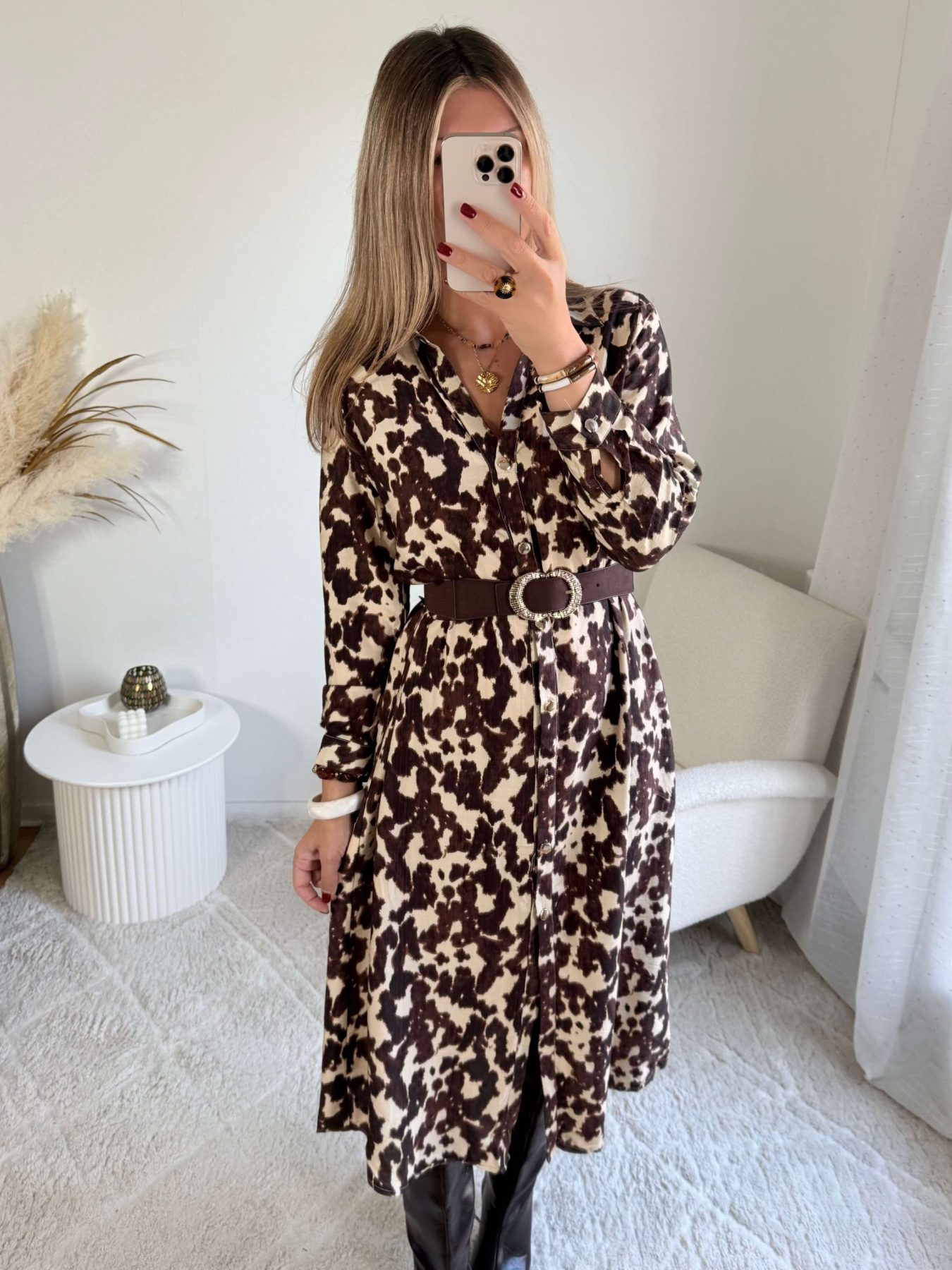 Robe chemise cow- Joha