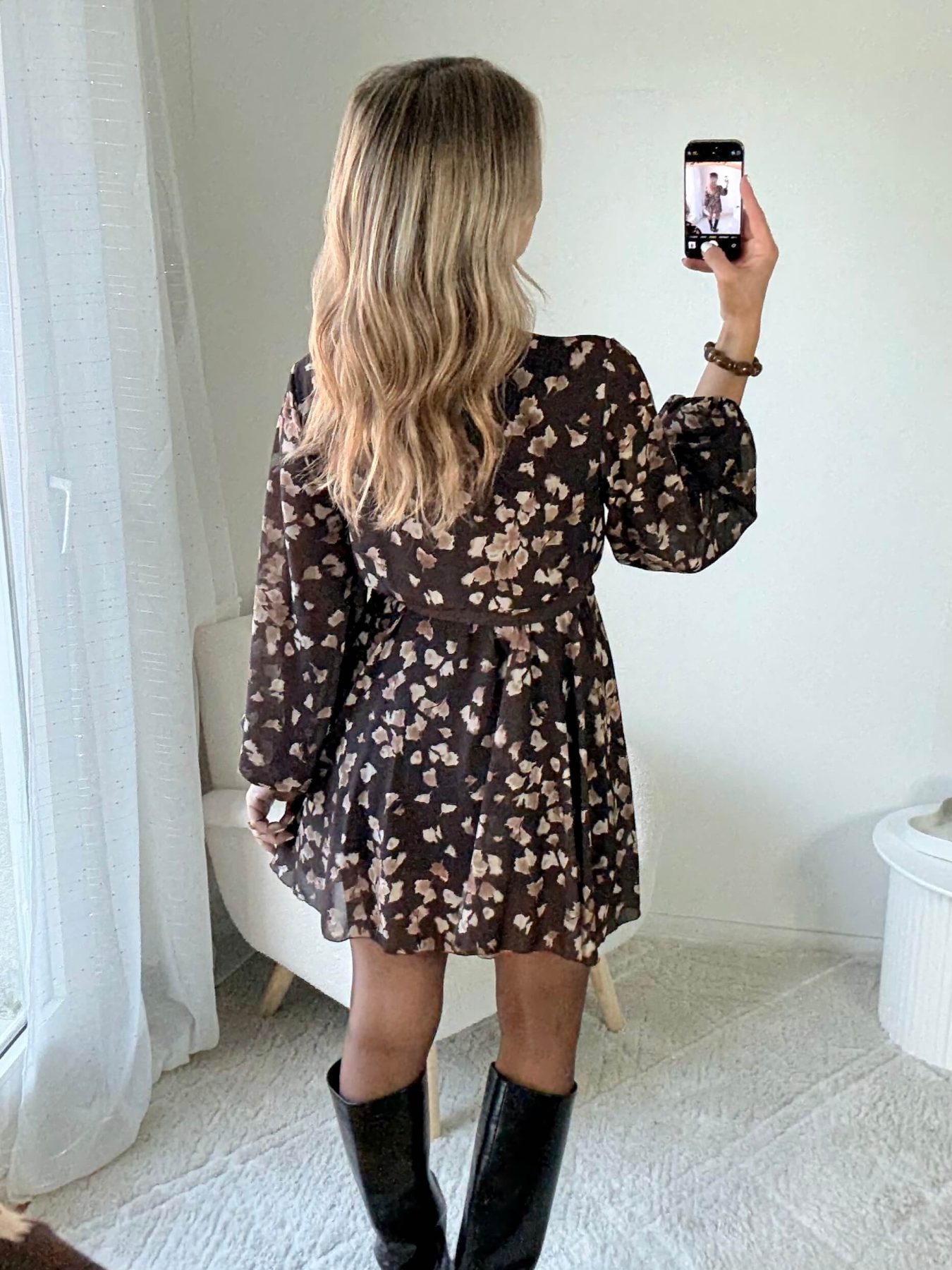 Robe fleurie chocolat - Cassie_25