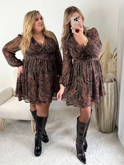 Robe marron dorée – Cali