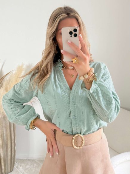 Chemisier vert d&rsquo;eau – Lioré