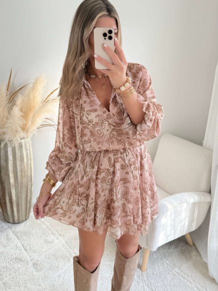 Robe bohème nude – Amélia