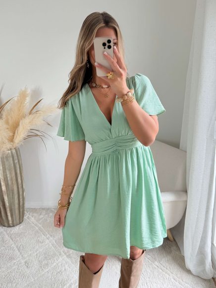 Robe courte vert d&rsquo;eau – Diana