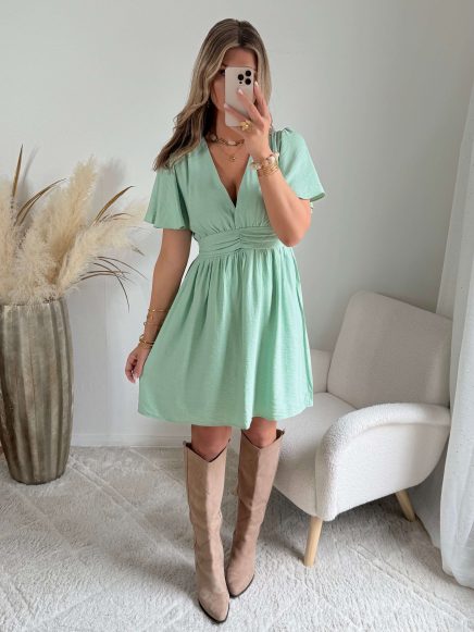 Robe courte vert d&rsquo;eau – Diana