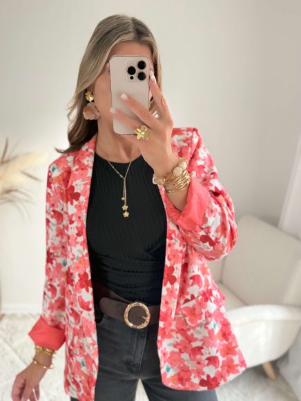Veste fleurie corail – Dita
